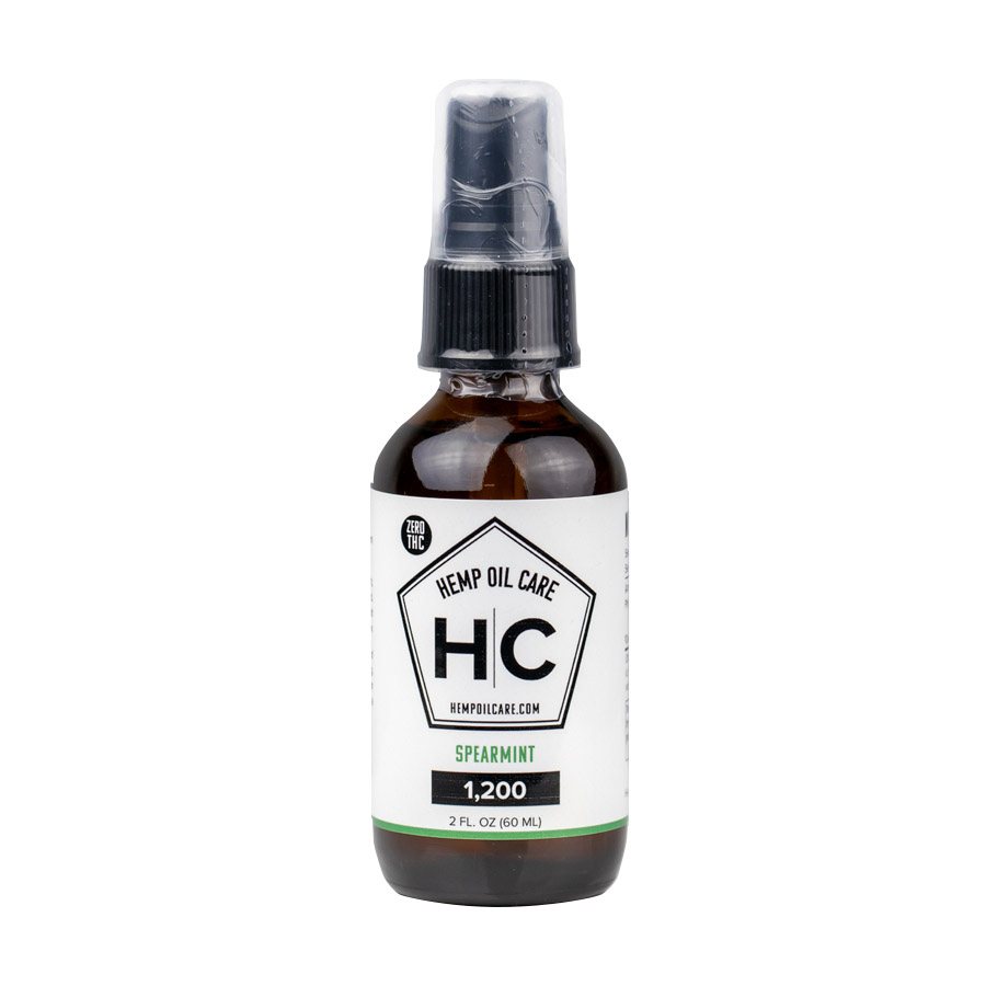 Hemp Oil Care 1200mg Spearmint 1 Hemp Oil Care Mint CBD oil with no THC