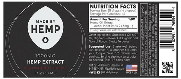 Strawberry Cream Hemp Extract